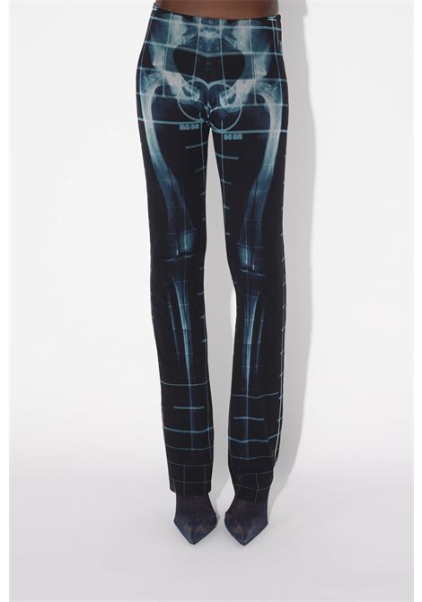 pantaloni squeletor donna neri e blu JEAN PAUL GAULTIER | 25/33-F-PA183-T580005956